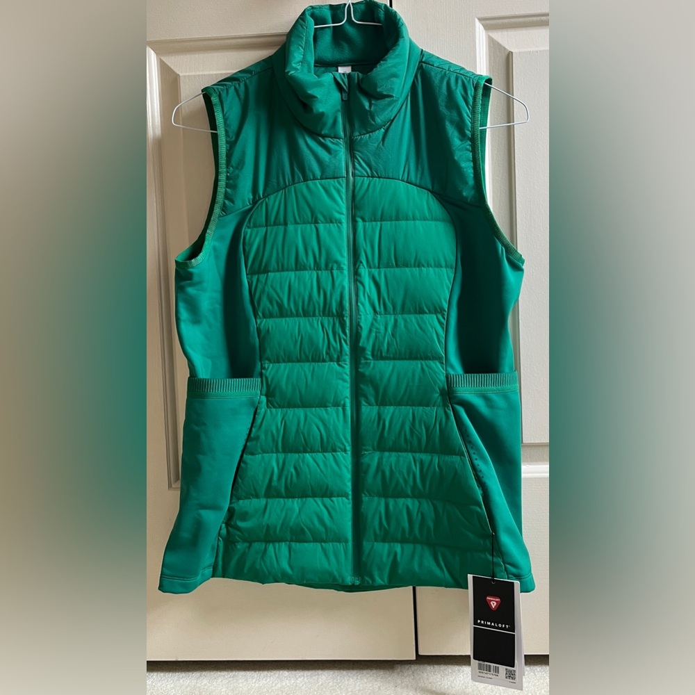 NWT!!🍒LULULEMON DOWN FOR IT ALL VEST sz 12 RACEWAY GREEN 700-Fill Run Everglade - Picture 4 of 9